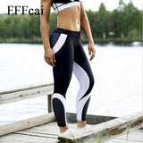 Fitness Sport leggings Women Mesh Print High Waist Legins