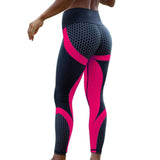 Fitness Sport leggings Women Mesh Print High Waist Legins