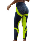 Fitness Sport leggings Women Mesh Print High Waist Legins