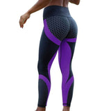 Fitness Sport leggings Women Mesh Print High Waist Legins