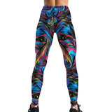 Colorful Flower Digital Printing Leggings