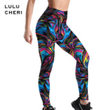 Colorful Flower Digital Printing Leggings